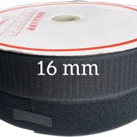 Bande velcro à coudre largeur 16 mm NOIR 
