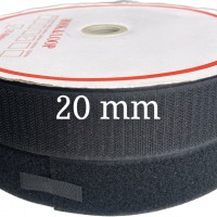 Bande velcro à coudre largeur 20 mm NOIR