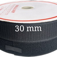 Bande velcro à coudre largeur 30 mm NOIR