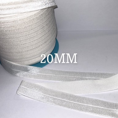 Biais élastique pré plié 20mm ECRU