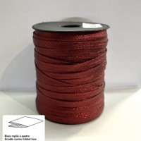 Biais replié lurex bordeaux