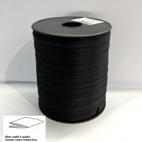 Biais replié lurex noir