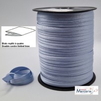 Biais replié satin 9/9/4/4mm couleur bleu ciel
