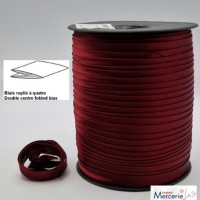 Biais replié satin 9/9/4/4mm couleur bordeau