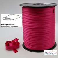 Biais replié satin 9/9/4/4mm couleur fuchsia