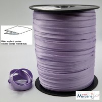 Biais replié satin 9/9/4/4mm couleur glycine ( parme claire )