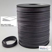 Biais replié satin 9/9/4/4mm couleur gris foncé