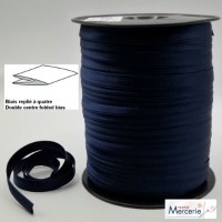 Biais replié satin 9/9/4/4mm couleur bleu marine