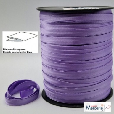 Biais replié satin 9/9/4/4mm couleur parme