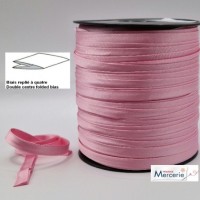 Biais replié satin 9/9/4/4mm couleur rose