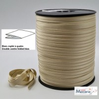 Biais replié satin 9/9/4/4mm couleur sable