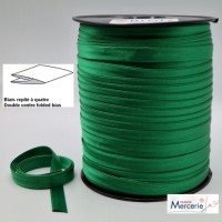 Biais replié satin 9/9/4/4mm couleur vert vif