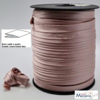 Biais replié satin 9/9/4/4mm couleur vieux rose