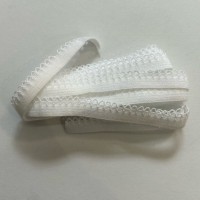 Bordure picot élastique 10mm blanc