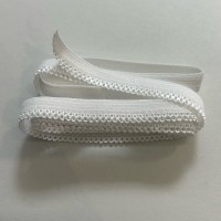 Bordure picot élastique 11mm blanc