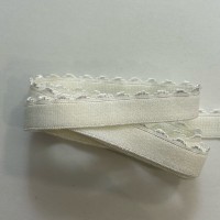 Bordure picot élastique 12mm blanc