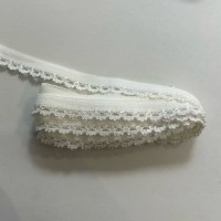 Bordure picot élastique 12mm blanc