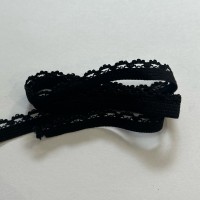 Bordure picot élastique 12mm noir