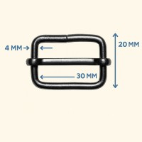 Boucle coulissante métallique 30 mm