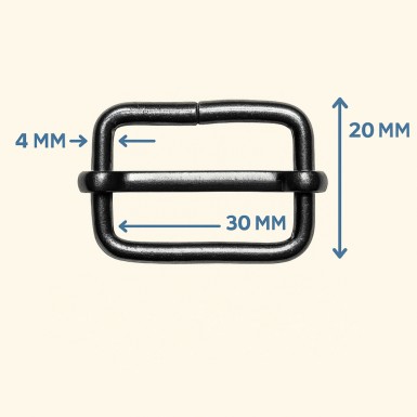 Boucle coulissante métallique 30 mm