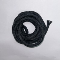Cordon coton tressé 8mm gris anthracite