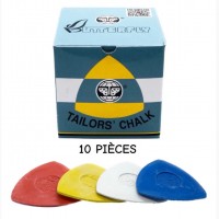 Craie de tailleur traditionelle coloré - Boîte de 10