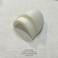 Epaulette demie lune recouvert blanc