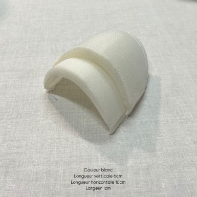 Epaulette demie lune recouvert blanc