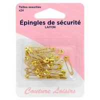 Epingles de sécurité 24 mm laiton 36 pcs