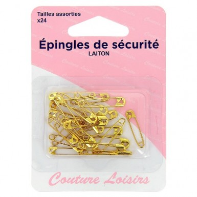 Epingles de sécurité 24 mm laiton 36 pcs
