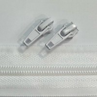Fermeture éclaire chaine continue spiralée 6,4 mm BLANC