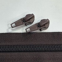 Fermeture éclaire chaine continue spiralée 6,4mm MARRON