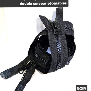 Fermeture injectée double curseur séparable grosse maille 8mm