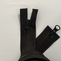  Fermeture injectée double curseur séparable n°6 MARRON