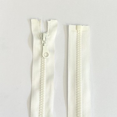 Fermeture injectée séparable blanc