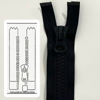 Fermeture injectée séparable GROSSE MAILLE N°8 MARINE FONCE