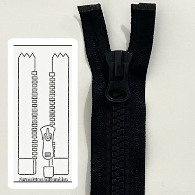 Fermeture injectée séparable GROSSE MAILLE N°8 MARINE FONCE
