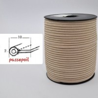 Passepoil coton beige sable