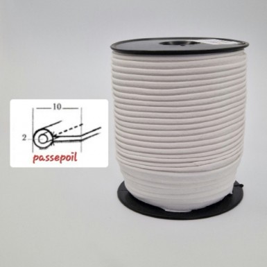 Passepoil coton blanc