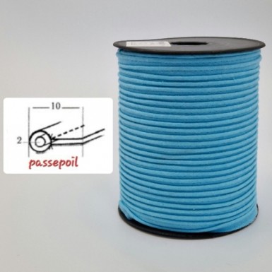Passepoil coton bleu