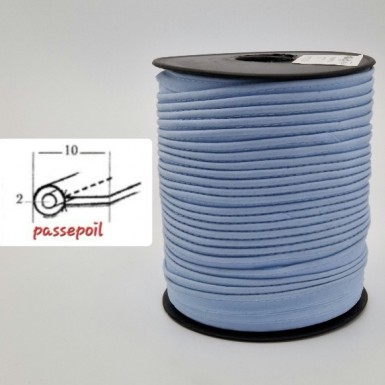 Passepoils coton bleu ciel