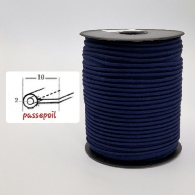 Passepoil coton bleu marine foncé