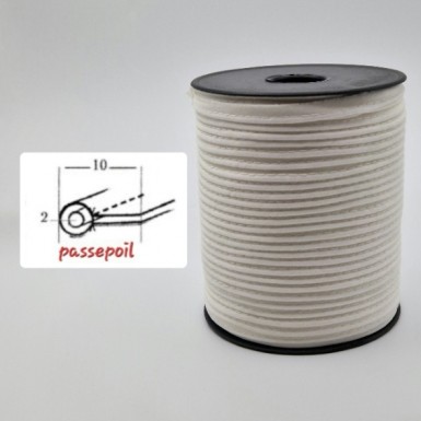 Passepoil coton écru