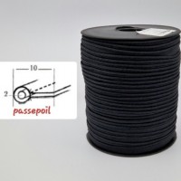Passepoil coton gris anthracite 