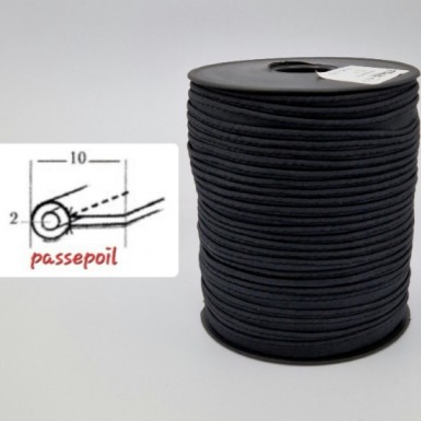 Passepoil coton gris anthracite