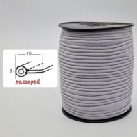 Passepoil coton gris clair 