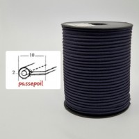 Passepoil coton gris foncé