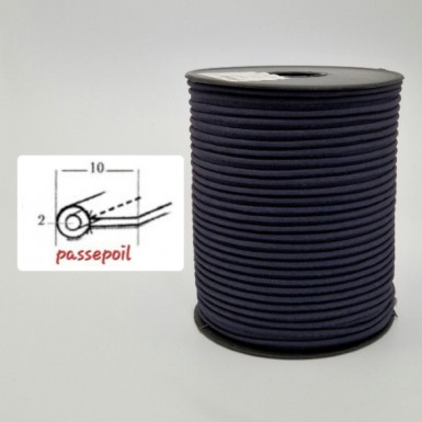Passepoil coton gris foncé