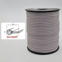 Passepoil coton gris moyen