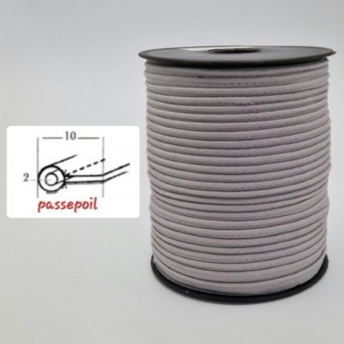 Passepoil coton gris moyen